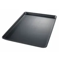 This full-size sheet pan is made of anodized aluminum with a solid surface and closed bead closure, finished in silver. Suitable for baking and food preparation in commercial kitchens, bakeries, and catering operations