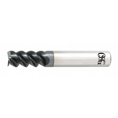 OSG Square End Mill: Carbide, TiAlN Coated, 3 Flute, 4 mm Mill Dia, 14 mm LOC - Carbide Square End Mills for Stainless Steel & Super Alloys