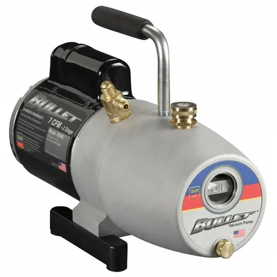 YELLOW JACKET Vacuum Pump: 7 cfm, 25 micron Ultimate Vacuum, 120V AC, A2L Compatible - Standard Refrigerant Evacuation Pumps
