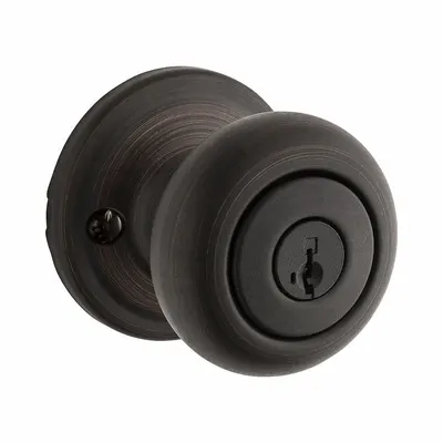 KWIKSET 740H-11P-SMT-6AL-RCS-GC Office Knob Lockset, Rose Style - Office Knob Locksets