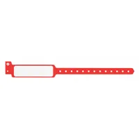 ID Wristband: No Legend, 11 1/2 in Overall Lg, 1 3/8 in Overall Wd, Plastic, Red, 500 PK (MPN CLS-PXO-03)