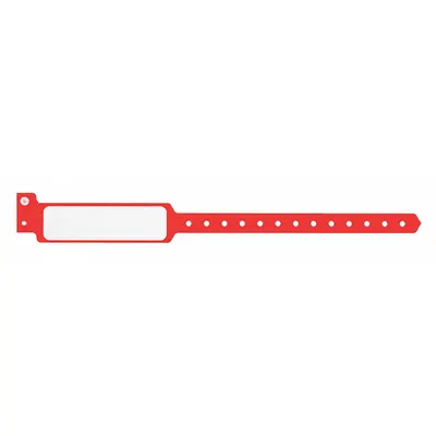 ID Wristband: No Legend, 11 1/2 in Overall Lg, 1 3/8 in Overall Wd, Plastic - Security Wristbands