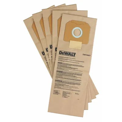 DEWALT DWV9401 2-Ply Paper Shop Vacuum Bag for DWV010/DWV012 - Shop Vacuum Bags