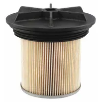 Cartridge-type diesel fuel filter for Ford buses. Features cellulose media and an attached grommet. Outside diameter 3 9/16 in, inside diameter 9/16 in. Manufacturer part number PF7678