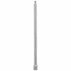 This 12-inch flex and wobble hand socket extension with 3/8 in drive size allows access to fasteners in tight or offset spaces where a standard rigid extension cannot reach. Suitable for automotive repair, machinery maintenance, and general industrial assembly.
