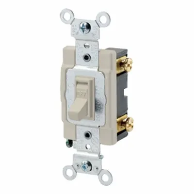 LEVITON Toggle Framed Single-Pole, 15 Amp: Toggle Switch, Single Pole, Maintained - Toggle Wall Switches