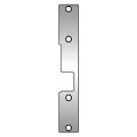 Electric strike faceplate from HES, 1 3/8 in wide by 9 in tall, compatible with Series 1006 electric strikes. Used in access control systems to provide a finished interface between the strike and door frame, ensuring proper alignment and operation of the locking mechanism