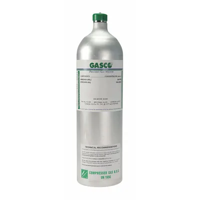GASCO Calibration Gas: Hydrogen Chloride 100 ppm in Nitrogen - Calibration Gases for Portable Gas Detectors