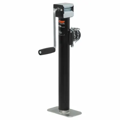 CURT 25005 Sidewind Weld-On Trailer Jack, 5,000 lb Capacity, 31-1/4 in Lift - Trailer Jacks without Wheels