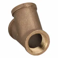 This threaded low-pressure pipe fitting is used to split or combine flow in potable water plumbing systems. Made from C89833 brass with a Class 125 rating, it has a 1 in x 1 in x 1 in configuration and a maximum operating pressure of 200 psi at 72°F