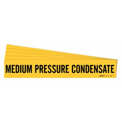 BRADY Medium Pressure Condensate Adhesive Pipe Marker - Medium Pressure Condensate Adhesive Pipe Markers