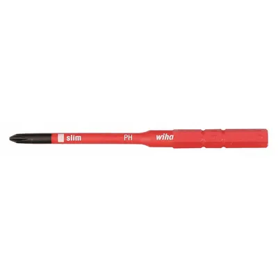 WIHA Insulated Screwdriver Blade: Phillips Head, Insulated Screwdriver Blade - Insulated Driver Bits