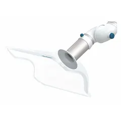 This exhaust snorkel or arm is used to capture and remove fumes, smoke, or airborne contaminants from industrial workstations. It has an overall length of 18 inches and overall width of 15 inches, constructed from PETG material. Mounting hardware is included.