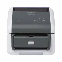 Direct thermal desktop printer from the TD 4520 series. Prints at 6 in/sec with a maximum width of 4.27 in. Features peel-off dispensing, push-button controls, and wired RS232C connectivity. Used for printing barcode labels, shipping tags, and asset tracking labels in industrial environments