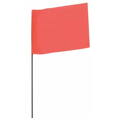 ABILITY ONE Plain Marking Flags with Wire Staff
