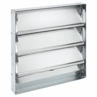 15.8"H-W 4.5"L Alu Spring Bkdrft Dampr: For 16 in Fan, For 16 in Nominal Duct Dia, Single Panel