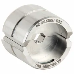 Upper and lower crimping die set for 6 AWG aluminum conductors. Designed for use with copper and aluminum connectors in the Color-Keyed system. Suitable for code-type connections in industrial electrical installations.