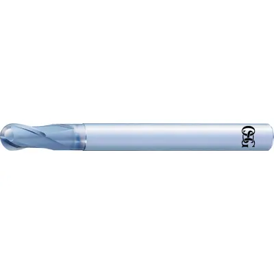 OSG A BRAND Ball End Mill: Carbide, Durorey Coated, 2 Flute, 2 mm Mill Dia - Pencil-Neck Carbide Ball End Mills for Hardened Materials