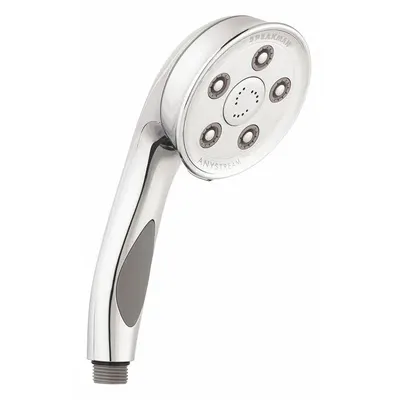 SPEAKMAN Handheld Showerhead: Plastic, Chrome, 2.5 gpm Flow Rate - Handheld Showerheads with Hose & Mounting Bracket