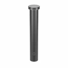 Steel clevis pin with 5/8 in diameter and 4 in shank length. Sold in a pack of 5. Used to connect a clevis to a rod or component in mechanical linkages, common in industrial and agricultural equipment.