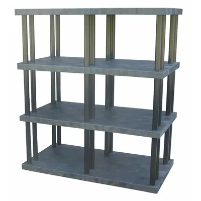 STRUCTURAL PLASTICS High-Durability Fixed Press-Fit Stationary - High-Durability Fixed Press-Fit Stationary Plastic Shelving
