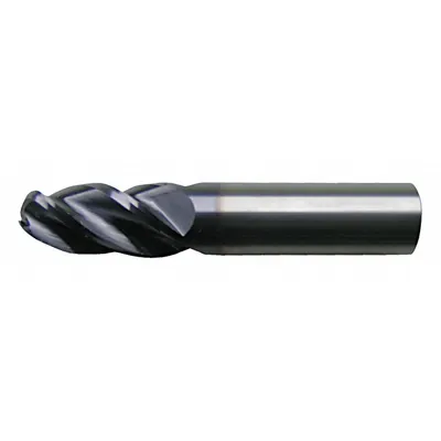 CLEVELAND Ball End Mill: Carbide, 4 Flute, 3/4" Mill Dia, 1-1/2" LOC, 4" OAL (MPN C60117) - Fast-Cutting Carbide Ball End Mills
