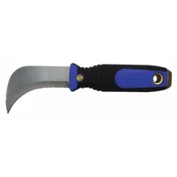 WESTWARD Linoleum Knife: Straight, 1 in Blade Projection Lg, 8 in Overall Lg, Steel, Curved