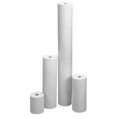 This non-woven fabric roll is used as a dirt trap in paint booth applications to capture overspray and airborne particles. It measures 50 ft long by 6 in wide, is 11 mil thick, and comes in white. The material is designed for surface protection in paint booths.