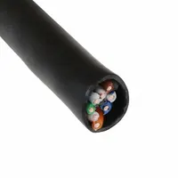 GENSPEED Data LAN Cable: 50 ft Cable Lg, 23 AWG, Black, PE, Std, 7136100, 1/4 in Outside Dia, 6