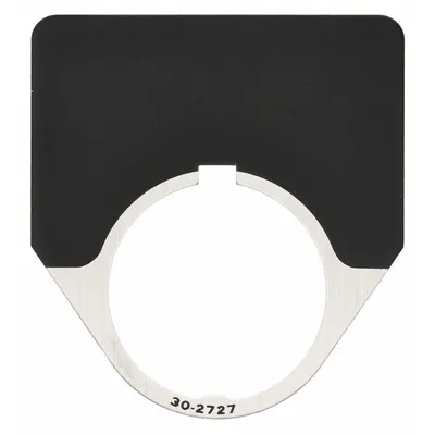 EATON 91000TJ36 Legend Plate, Half-Round, 2 1/4 in x 2 1/4 in - Push-Button Rings & Plates