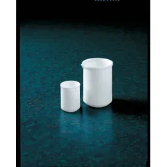 APPROVED VENDOR Low Form Plastic Beaker Without Handles, PTFE, 2,000 mL, White, Non-Sterile, MPN 312184