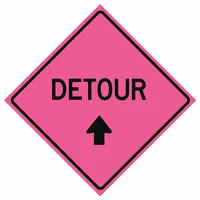 Roll Up Traffic Sign: 36 in x 36 in Nominal Sign Size, Vinyl, 0.015 in, W20-2 MUTCD, Superbright (MPN 669-C/36-SBFP-D)