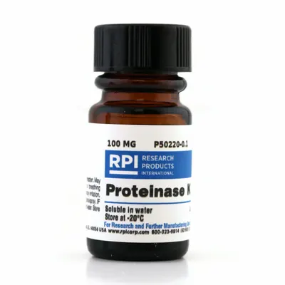 RPI Proteinase K: 100 mg Volume, Powder - Protease Inhibitors