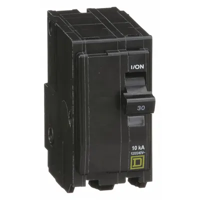 SQUARE D Miniature Circuit Breaker: 30 A, 120/240V AC, Single Phase, 10kA at 120/240V AC - QO Series, Plug-In Square D Miniature Circuit Breakers