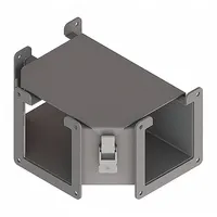 Wireway Tee: 4 in Wd, 4 in Ht, 10 in, Hinged Cover with Quick-Release Latches, Steel (MPN F44LTA)