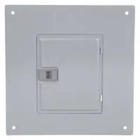 Non-vented flush-mount cover for Square D QO load centers. Includes door, rated 100 A, 12 spaces, NEMA 1. Compatible with enclosure QO112M100P. Suitable for indoor electrical distribution applications