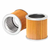 Cartridge hydraulic filter for power steering fluid. Cellulose media. Inside diameter 1 1/2 in, outside diameter 2 in. Compatible with Komatsu vehicles
