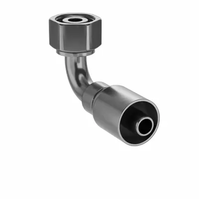 PARKER 11C77-20-10 Hydraulic Crimp Fitting, 90° Elbow, Metric x Crimp, M30-2 - Parker Crimp Hydraulic Hose Fittings with Metric Connection