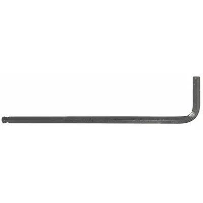 WESTWARD Hex Key: 1 Ball Ends, 1/8 in Tip Size, SAE, Long, Alloy Steel, Black Oxide - L-Shaped Hex Keys