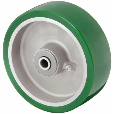 OEM Caster Wheel: 8 in Wheel Dia - Polyurethane Tread on Aluminum Core Wheels