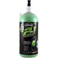 This liquid tire sealant is supplied in a 32 oz bottle and is designed for use with non-highway tires. It coats the inner tire surface to seal punctures in off-road, industrial, and agricultural applications