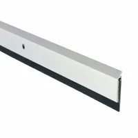 This door sweep is a single-fin insert type made of aluminum, measuring 48 inches in length and 1 3/4 inches in width. It seals the gap under a door to block drafts, dust, insects, and light. Commonly used on commercial or industrial entry doors for basic weather protection and energy efficiency