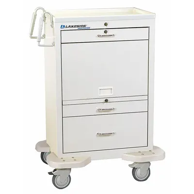 LAKESIDE C-330-MUS-TW Medication-Dispensing Cart, Steel, White - Medication-Dispensing Carts