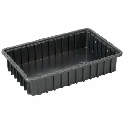 LEWISBINS Divider Box: 0.2 cu ft, 16 1/2 in x 10 7/8 in x 3 1/2 in, Lid Not Included - Plastic ESD Static-Control Divider Boxes