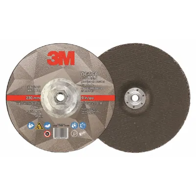 3M 9" x 1/8" x 5/8"-11 Ceramic Cut & Grind Wheel, 36 Grit, 20-Pack (06468) - Cool-Cutting Combination Wheels for Carbon & Stainless Steel
