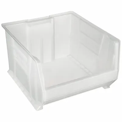 AKRO-MILS Clearview Hopper Bin, 18 3/8 in x 12 in, Clear, Stacking Capable - Clearview Hopper Bins