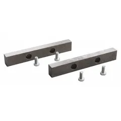 Screw-in vise jaw cap designed to replace worn or damaged gripping surfaces on compatible vises. Used in industrial maintenance and metalworking for secure workpiece holding. Manufacturer part number GGS_45838.