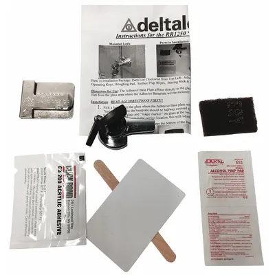 DELTA LOCK Disc Tumbler Ratchet Lock for Sliding Doors, 1 3/8 in H x 2 1/8 in W - Locks for Sliding Doors