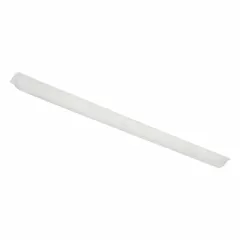 This acrylic replacement lens is designed for LXEN4 Series vapor-tight light fixtures. It measures 51 3/4 inches long, 4 1/2 inches wide, and 1 1/2 inches high. The frosted, ribbed acrylic construction diffuses light and protects the lamp in industrial environments such as warehouses, parking garages, and food processing plants.