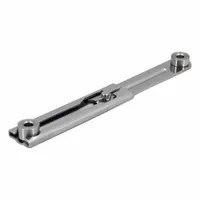 Support angle type lid support with 80° maximum opening angle. Made of 304 stainless steel, overall height 5 1/8 in. Used to hold lids open in cabinets, enclosures, and machinery